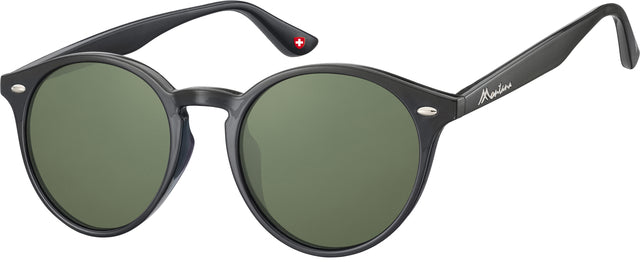 Sonnenbrille Montana Black G15 mit grünem Glas