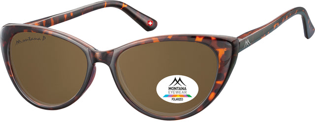 Sonnenbrille Montana Turtle mit braunem polarisiertem Glas