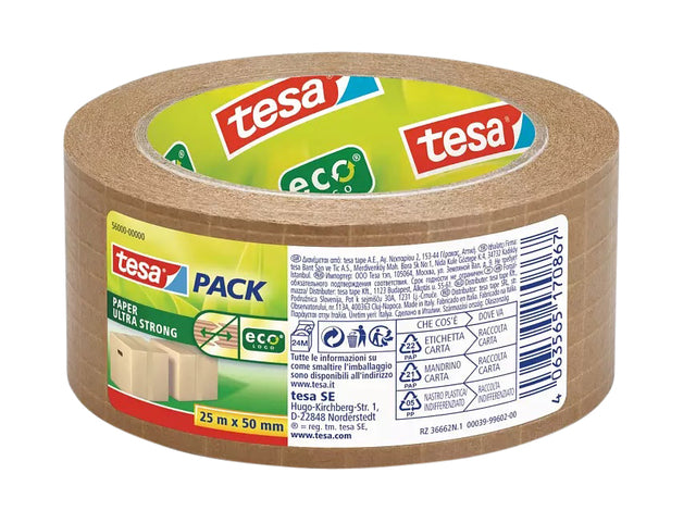 Verpackungsband TESA 56000 ECO -Papier 50mmx25m | 36 Stücke