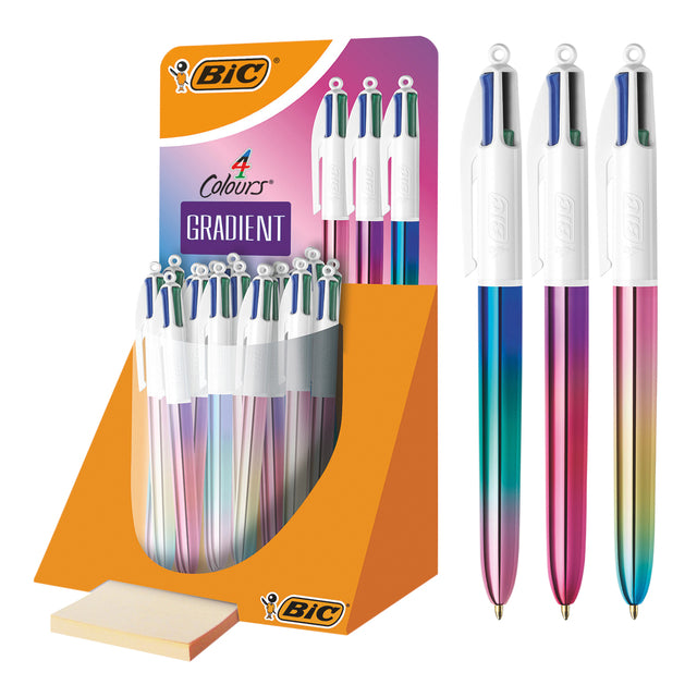 Ballpen Bic 4 Colours Gradient M Assorti | 30 pièces
