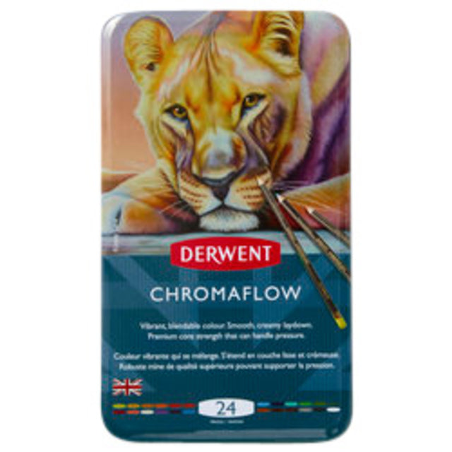 Crayons de couleur Derwent Chromaflow Set de 24 couleurs