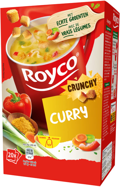 Suppe Royco Crunchy Curry 20 Beutel | Karton mit 20 Beuteln