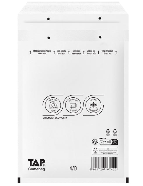 Envelop tap comebag luchtkussen 200x275mm 100st