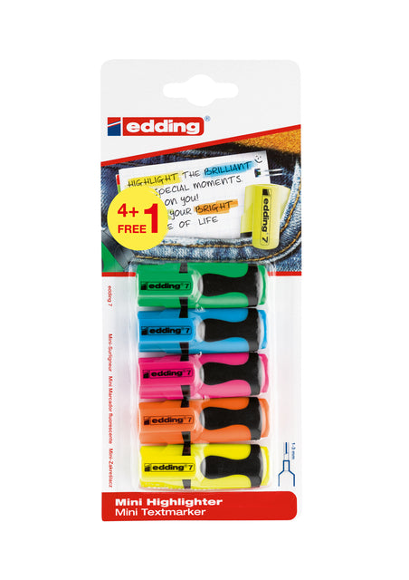 Markierungsmarker Edding Mini Assorti 4+1 frei