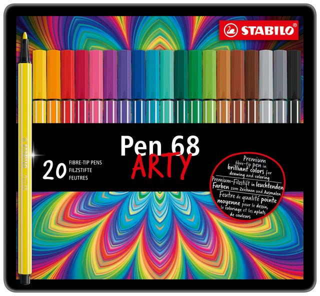 Filz -Tip Pen Stabilo Pen 68 Can Assorti