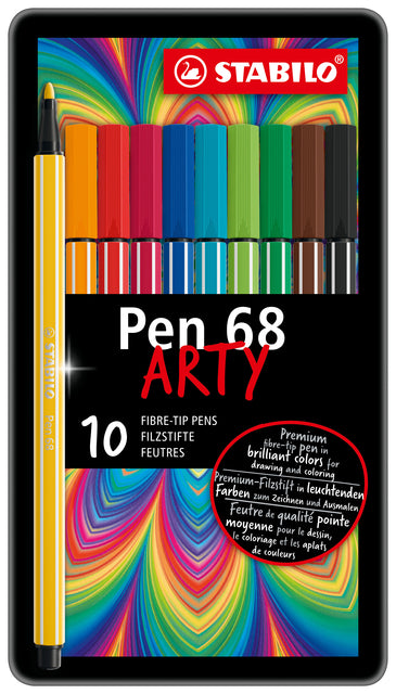 Filz -Tip Pen Stabilo Pen 68 Can Asorti | 5 Stücke