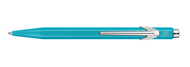 Kugelschreiber caran d'ache colormat-x 849 türkis | Umkarton mit 2 Stück