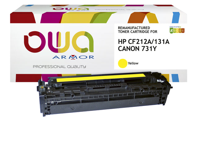 Tonercartridge OWA -Alternative für HP CF212A Geel