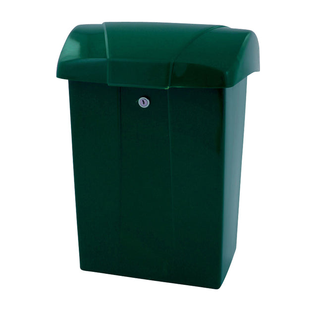 Brievenbus vepa bins met klep kunststof groen