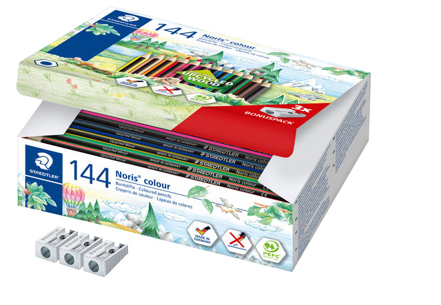Staedtler Noris Farbstifte Farbpackung 144 Stück | Holen Sie sich ein 144-Teil