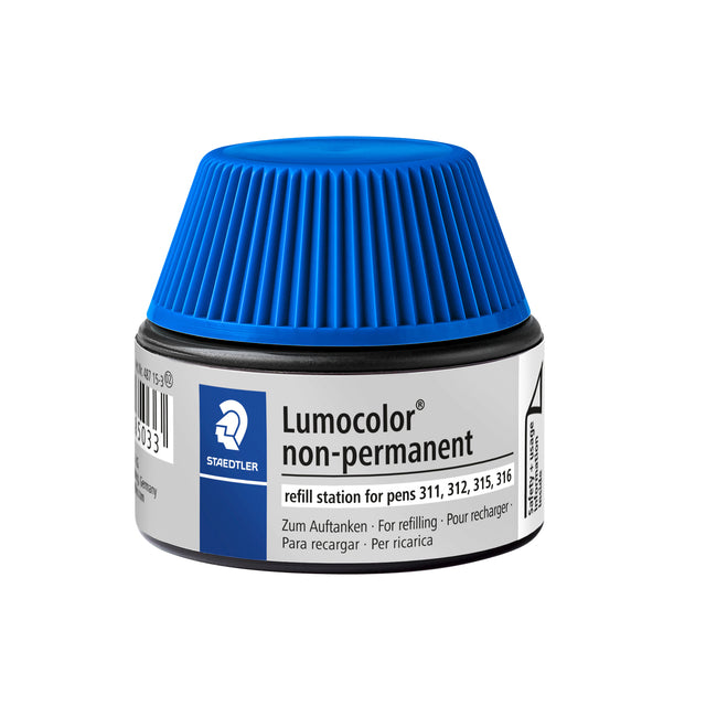 Filzstiftmine Staedtler Lumocolor non-perm. bl | Stück von 15 Millilitern