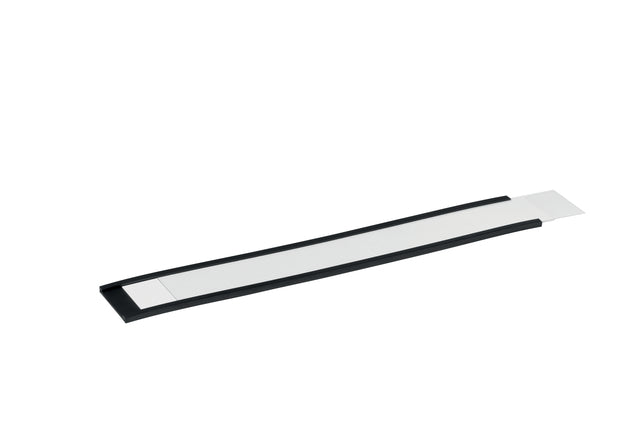 Etikettenhalter langlebig magnetisch 200x30mm anthrazit | Karton mit 50 Stück