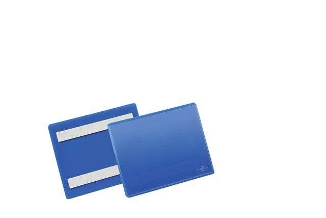 Dokumentenhülle langlebig selbstklebend A6 Querformat blau | Karton mit 50 Stück