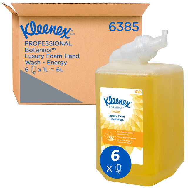 Kleenex Handseife 6385 Botanics Schaumgelb 1 Liter | Karton mit 6 Flaschen