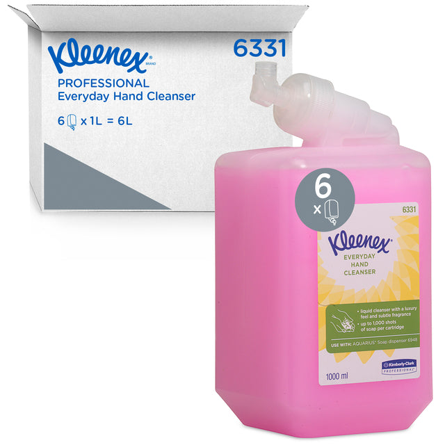 Handseife Kleenex 6331 daily rosa 1 Liter | Karton mit 6 Flaschen