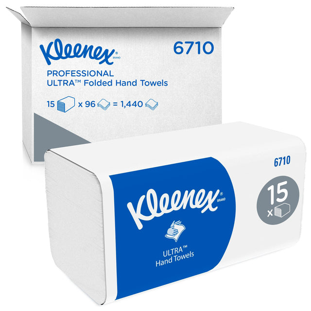 Handtuch Kleenex 6710 ultra i-fold 3-lagig weiß | Karton mit 15 Stück