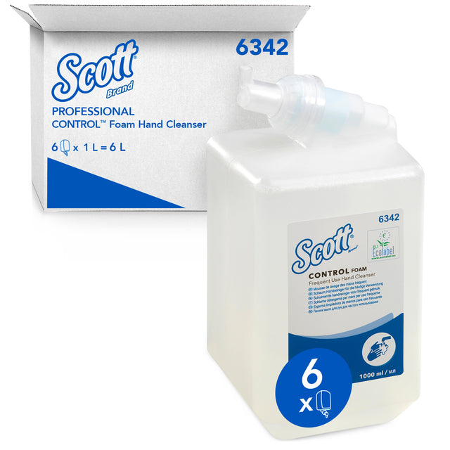 Handseife Scott 6342 Kontrollschaum häufig 1 Liter | Karton mit 6 Flaschen