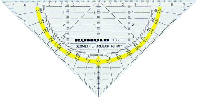 Geo -Dreieck Rumold 1026 160 mm transparent