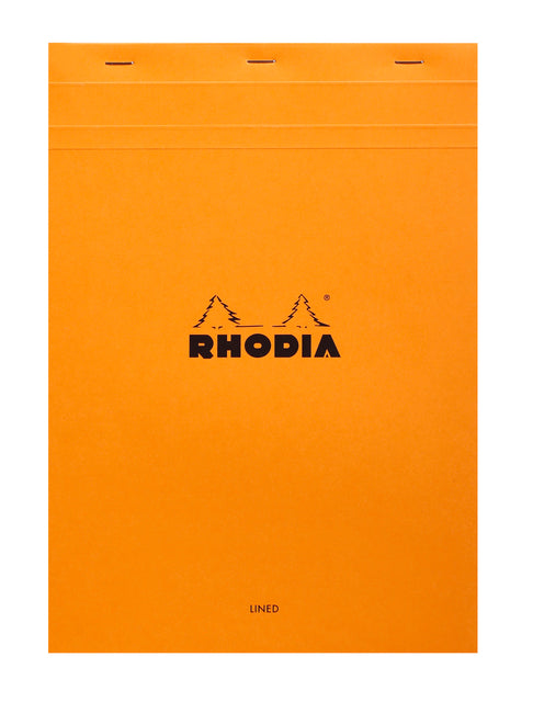 Écriture Bloc Rhodia A4 Ligne avec marge 80gr Orange