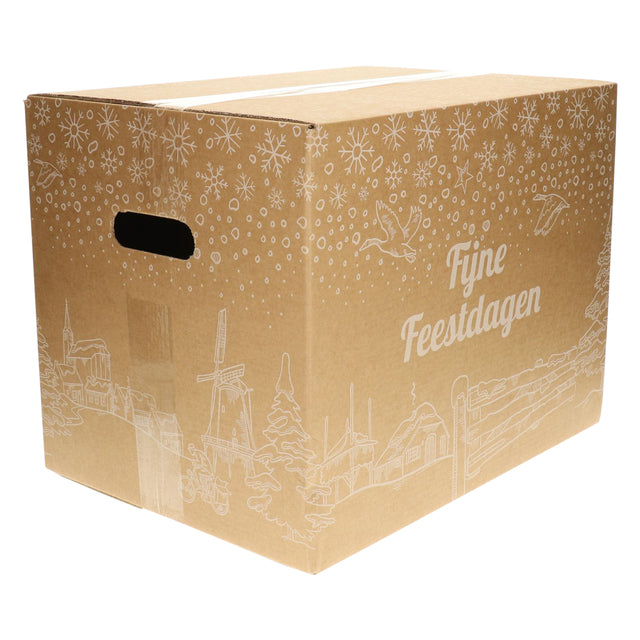 Weihnachtsbox bedruckt weiß holland-6 490x390x300mm | Umkarton mit 15 Stück
