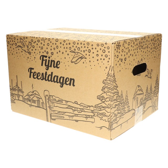 Weihnachtsbox bedruckt schwarz holland-2 390x290x250mm | Umkarton mit 15 Stück