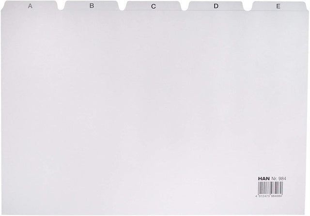 Tab-Karte Han-Alphabet A4 ha-984 hellgrau | 1 Stück