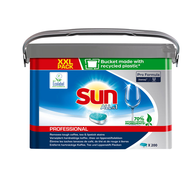 Sun Profi-Geschirrspültabs pf 200 Stück | Packen Sie 200 Stück ein