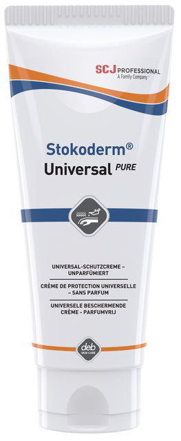 Handcreme SCJ Stokoderm Universal parfümfrei 100 ml | Umkarton: 12 Tuben x 100 Milliliter | 12 Stück