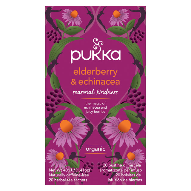 Tee Pukka Holunder und Echinacea 20 Beutel | Schnappen Sie sich einen 20er-Beutel