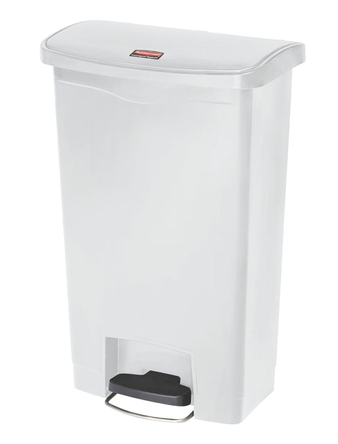Treteimer Rubbermaid Slim Jim Step on 50l weiß | 1 Stück
