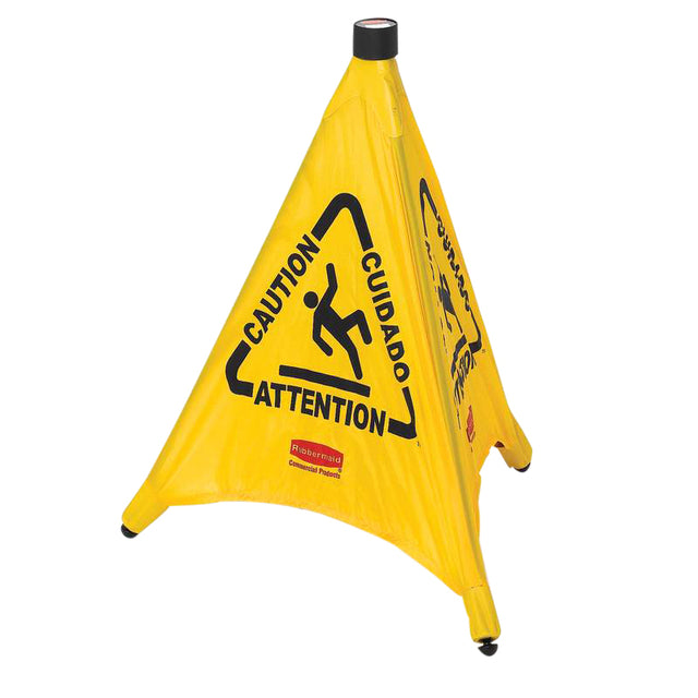 Rubbermaid dreiseitiger Warnkegel 76cm gelb | 1 Stück