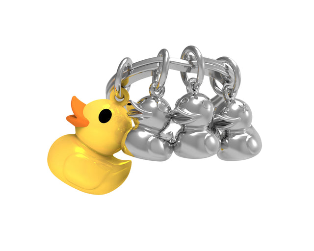 Schlüsselanhänger Metalmorphose-Entenfamilie | 1 Stück