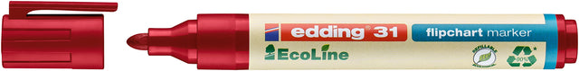 Filzstift edding 31 eco Flipchart rund 1,5-3mm rd | Umkarton mit 10 Stück