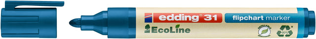 Edding -Filz -Tip Pen 31 Eco Flipover um 1,5-3 mm BL | 10 Stücke