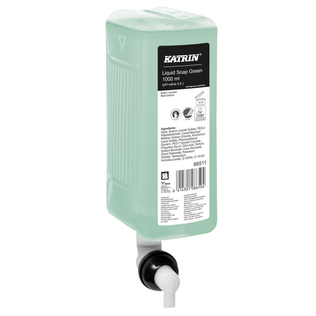 Katrin - Handseife grüne Flüssigkeit 1000ml | 6 Stücke