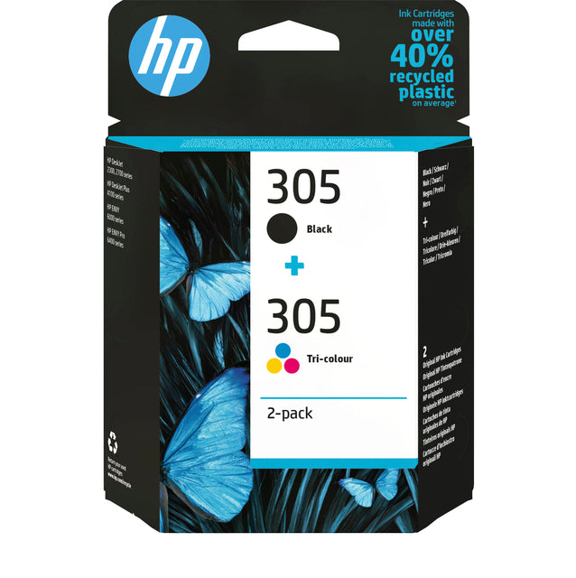 HP - Tintenpatrone 6ZD17AE 305 Schwarz + 3 Farben