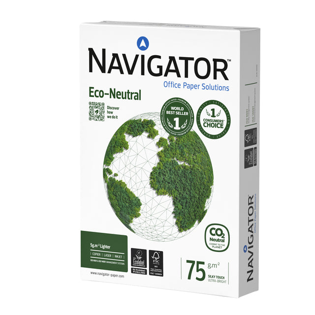 Navigator - Papierkopie Öko -Neutral A4 75gr White | 5 Stücke