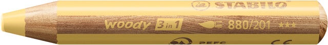 Kleurpotlood stabilo 880 woody 3 in 1 pastel geel