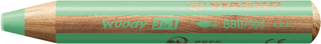 Buntstift Stabilo 880 Woody 3 in 1 Pastellgrün | Umkarton mit 5 Stück