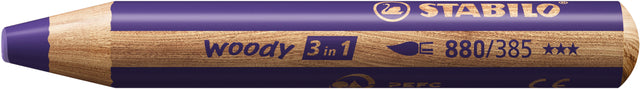 Buntstift Stabilo 880 Woody 3 in 1 Violett | Umkarton mit 5 Stück