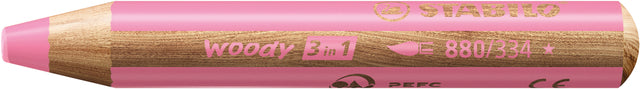 Buntstift Stabilo 880 Woody 3 in 1 Rosa | Umkarton mit 5 Stück