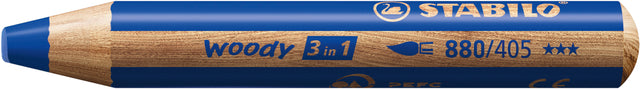 Buntstift Stabilo 880 Woody 3 in 1 Blau | Umkarton mit 5 Stück