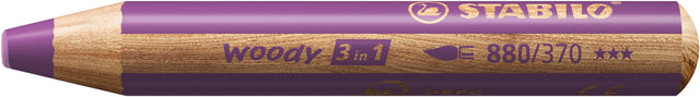 Buntstift Stabilo 880 Woody 3 in 1 Lila | Umkarton mit 5 Stück