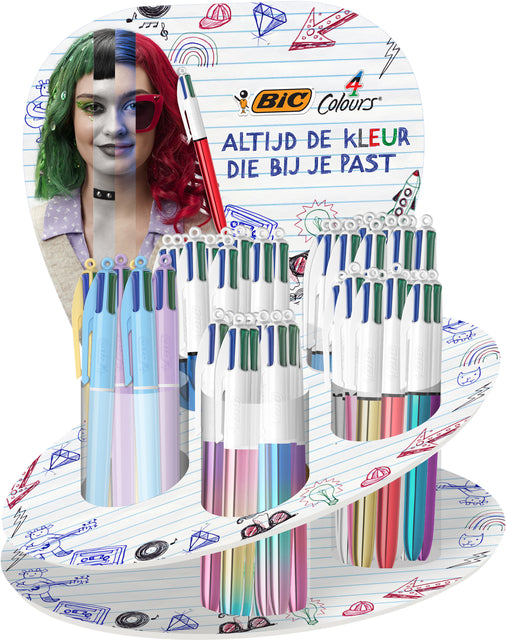BIC - Ball Stift 4 Farben Medium Assorti