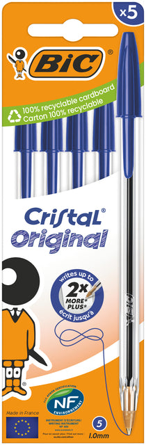 BIC - Ballpen Cristal M 5st Blue