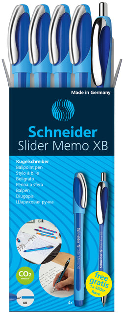 Schneider - Ballpen Memo XB Blue und Free Slider