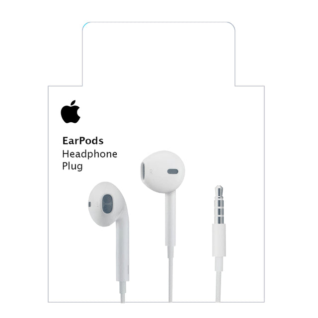 Apfel - Earpods 3,5 -mm -Stecker weiß