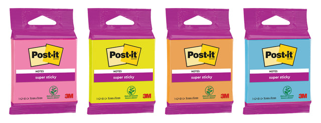 Post -it - Memo Block 3m 6920 SS 76x76mm Arsch. Farbe 16 Stücke
