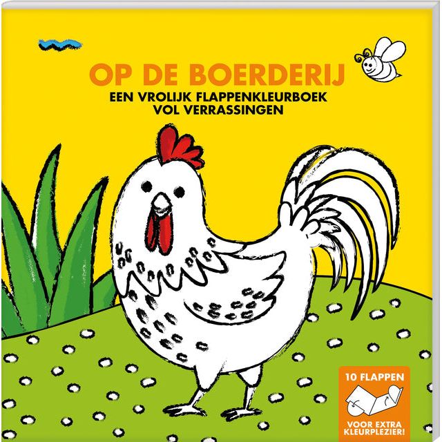 Kleurboek met flappen interstat op de boerderij