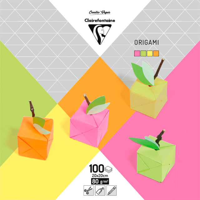 Clairefontaine - Origami Neon 20x20cm 100V 70 Gramm